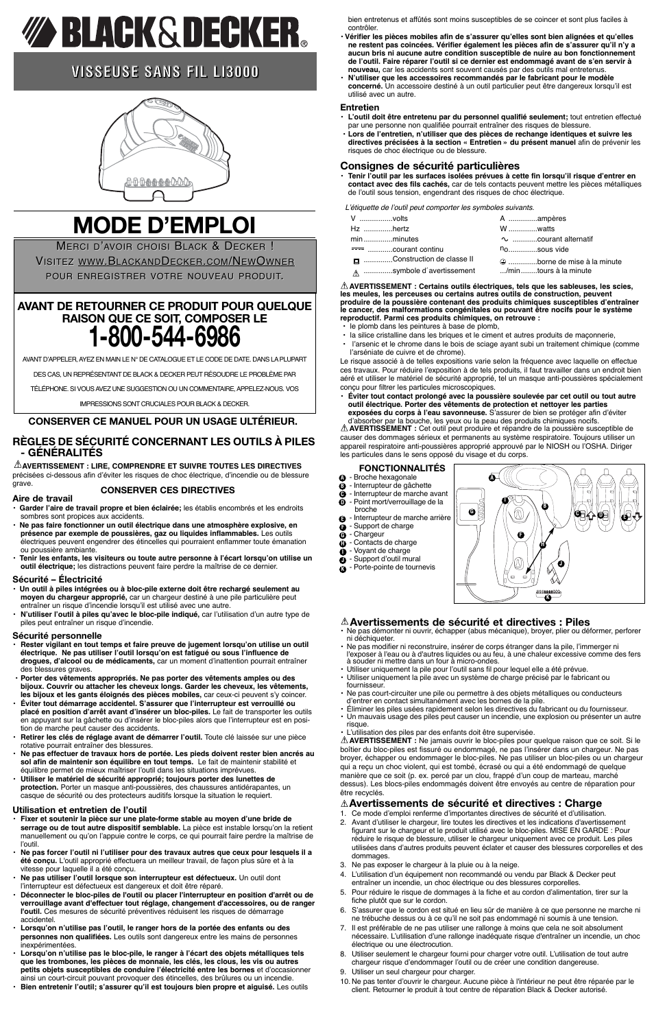 Mode d’emploi | Black & Decker 5147205-00 User Manual | Page 3 / 6