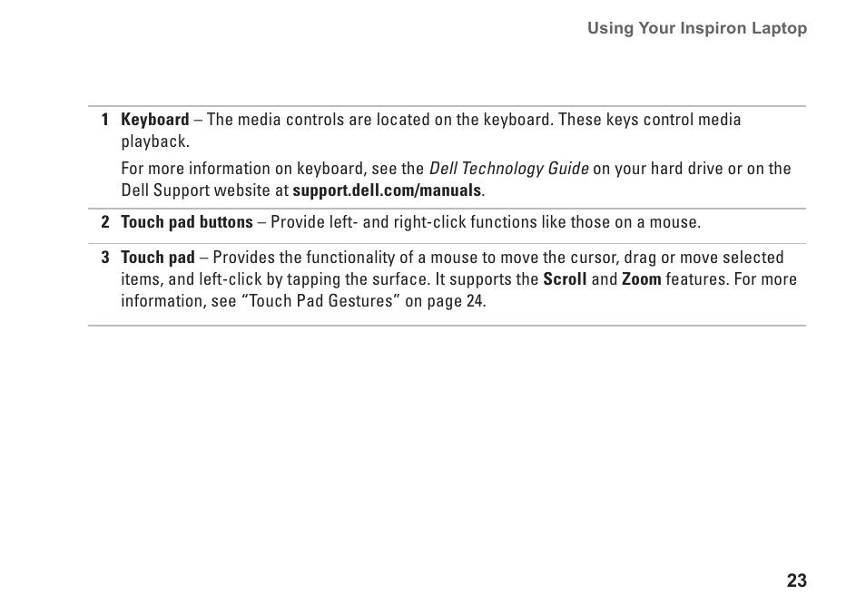 Dell Inspiron 1750 (Mid 2009) User Manual | Page 25 / 84