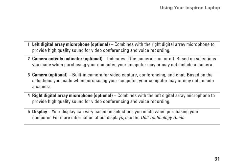 Dell Inspiron 1750 (Mid 2009) User Manual | Page 33 / 84