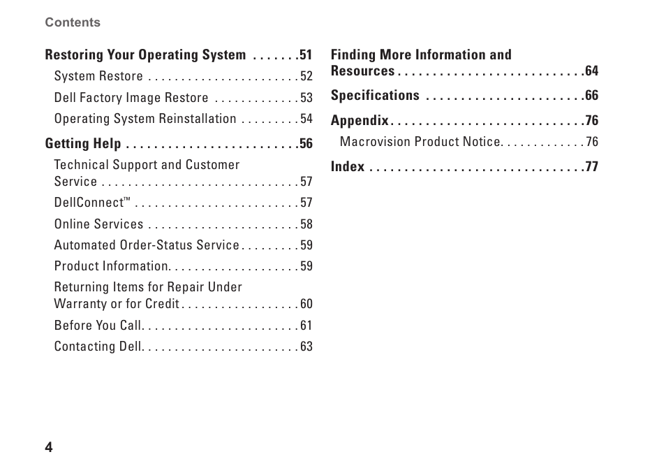 Dell Inspiron 1750 (Mid 2009) User Manual | Page 6 / 84