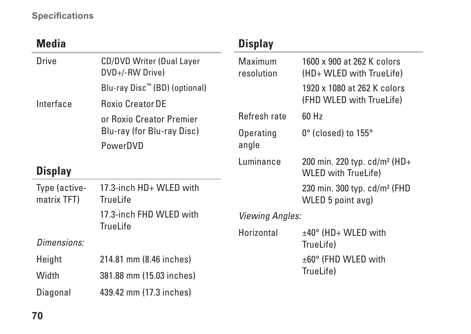 Dell Inspiron 1750 (Mid 2009) User Manual | Page 72 / 84