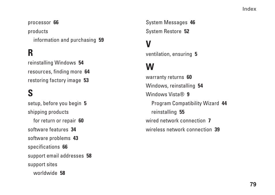 Dell Inspiron 1750 (Mid 2009) User Manual | Page 81 / 84