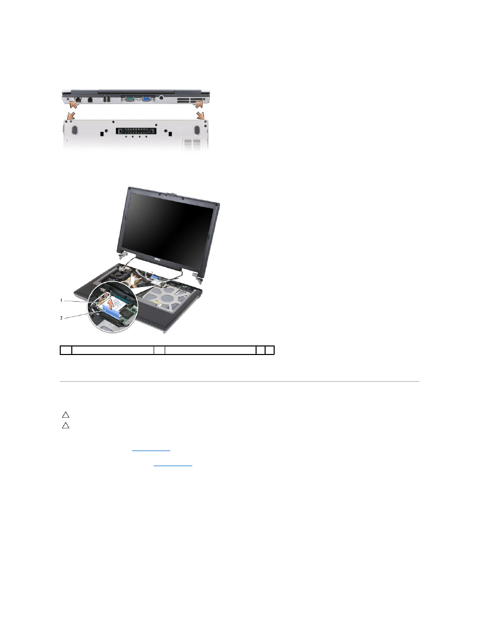 Removing the display bezel | Dell Latitude D630 User Manual | Page 12 / 43