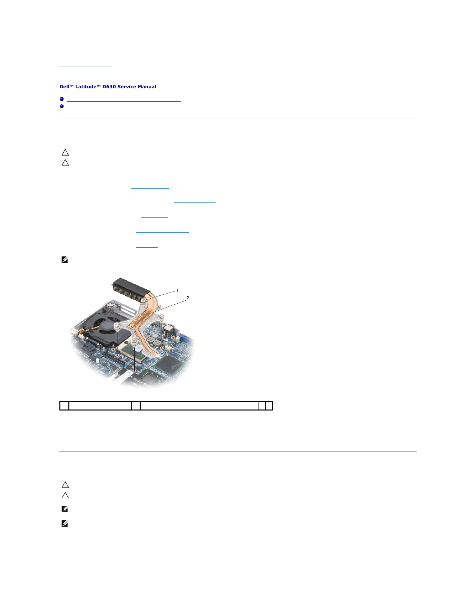 Processor thermal-cooling assembly, Removing the processor thermal-cooling assembly, Replacing the processor thermal-cooling assembly | Dell Latitude D630 User Manual | Page 41 / 43