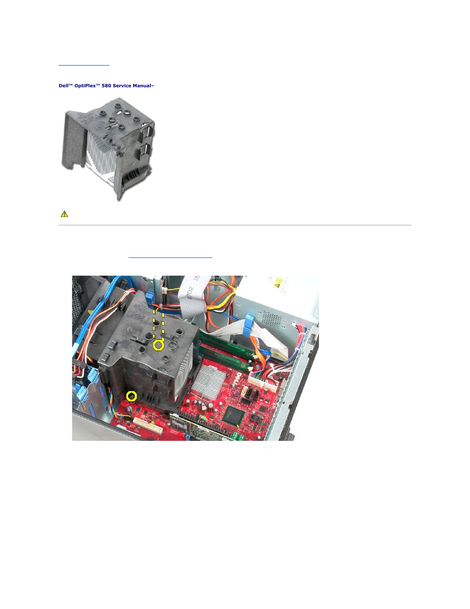 Heat sink, Removing the heat sink | Dell OptiPlex 580 (Early 2010) User Manual | Page 13 / 54