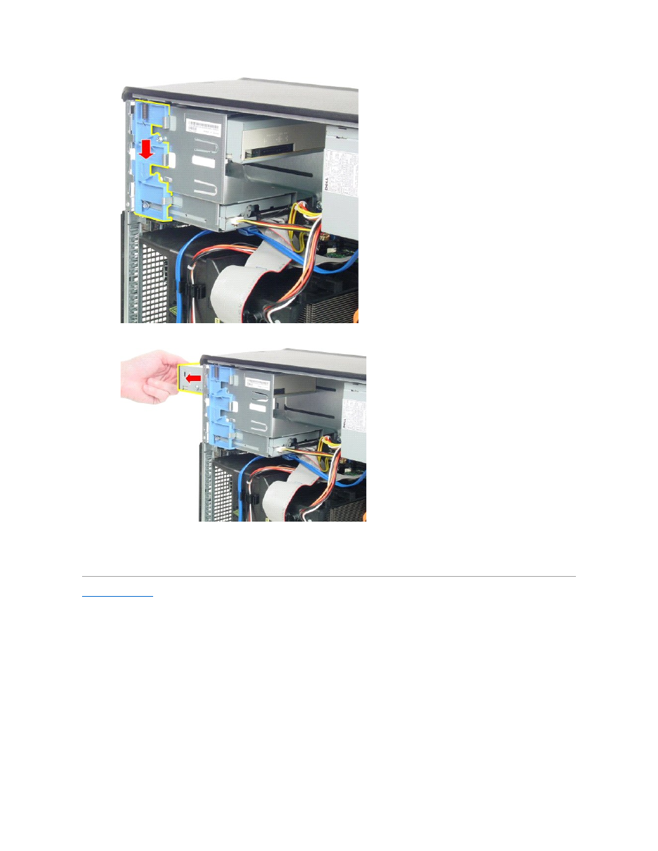 Replacing the optical drive | Dell OptiPlex 580 (Early 2010) User Manual | Page 23 / 54