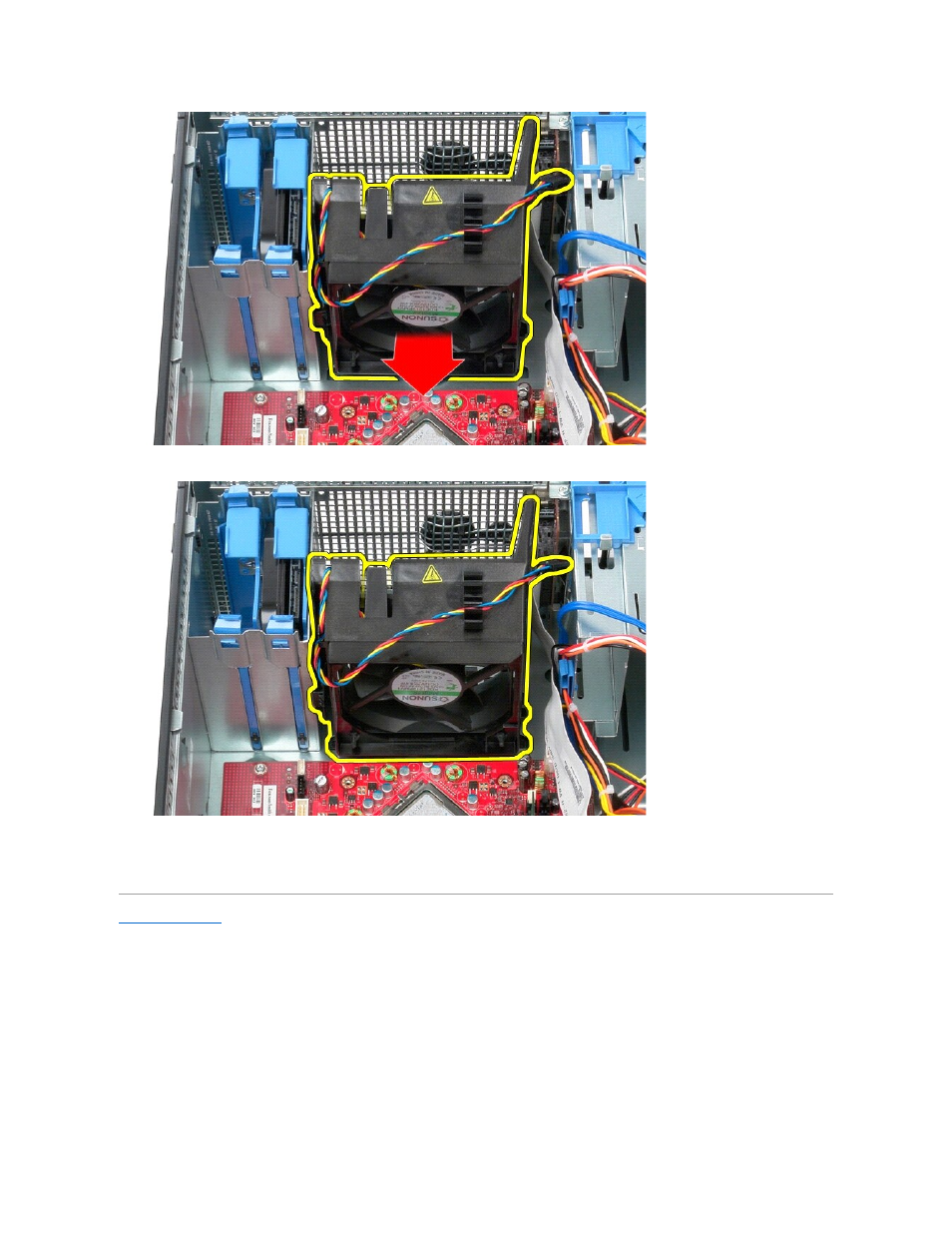 Replacing the fan | Dell OptiPlex 580 (Early 2010) User Manual | Page 50 / 54