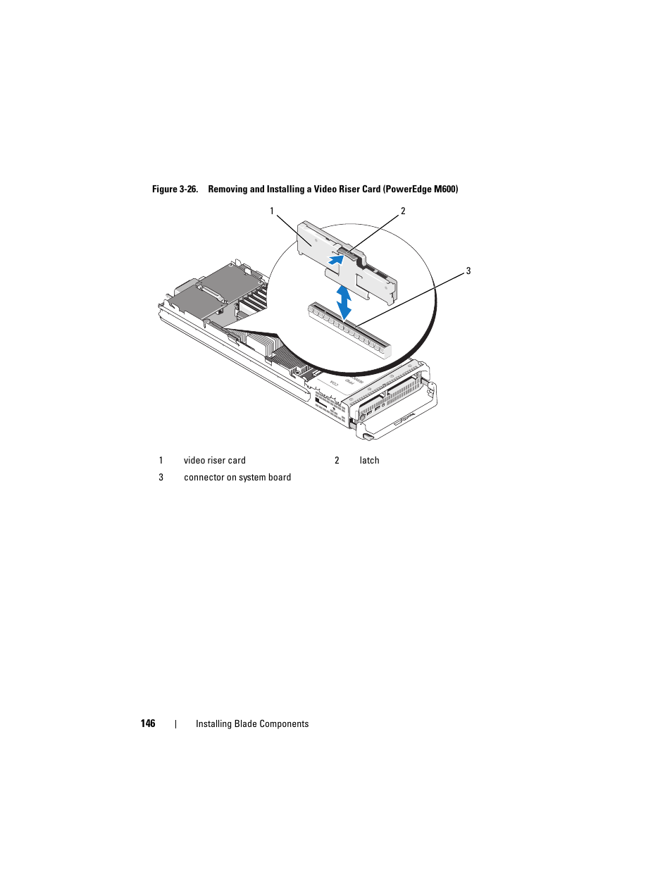 From the blade. see figure 3-26 | Dell PowerEdge M805 User Manual | Page 146 / 236