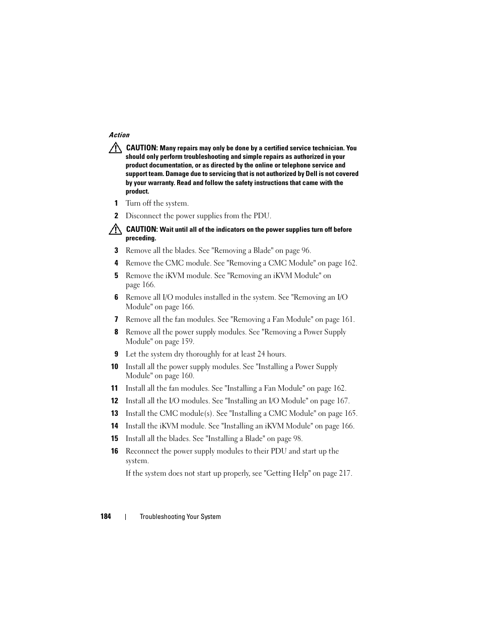 Dell PowerEdge M805 User Manual | Page 184 / 236