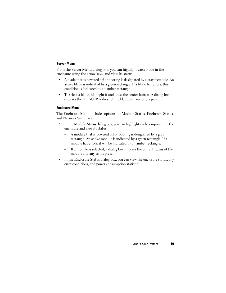 Dell PowerEdge M805 User Manual | Page 19 / 236