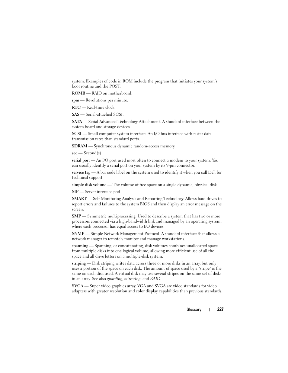 Dell PowerEdge M805 User Manual | Page 227 / 236