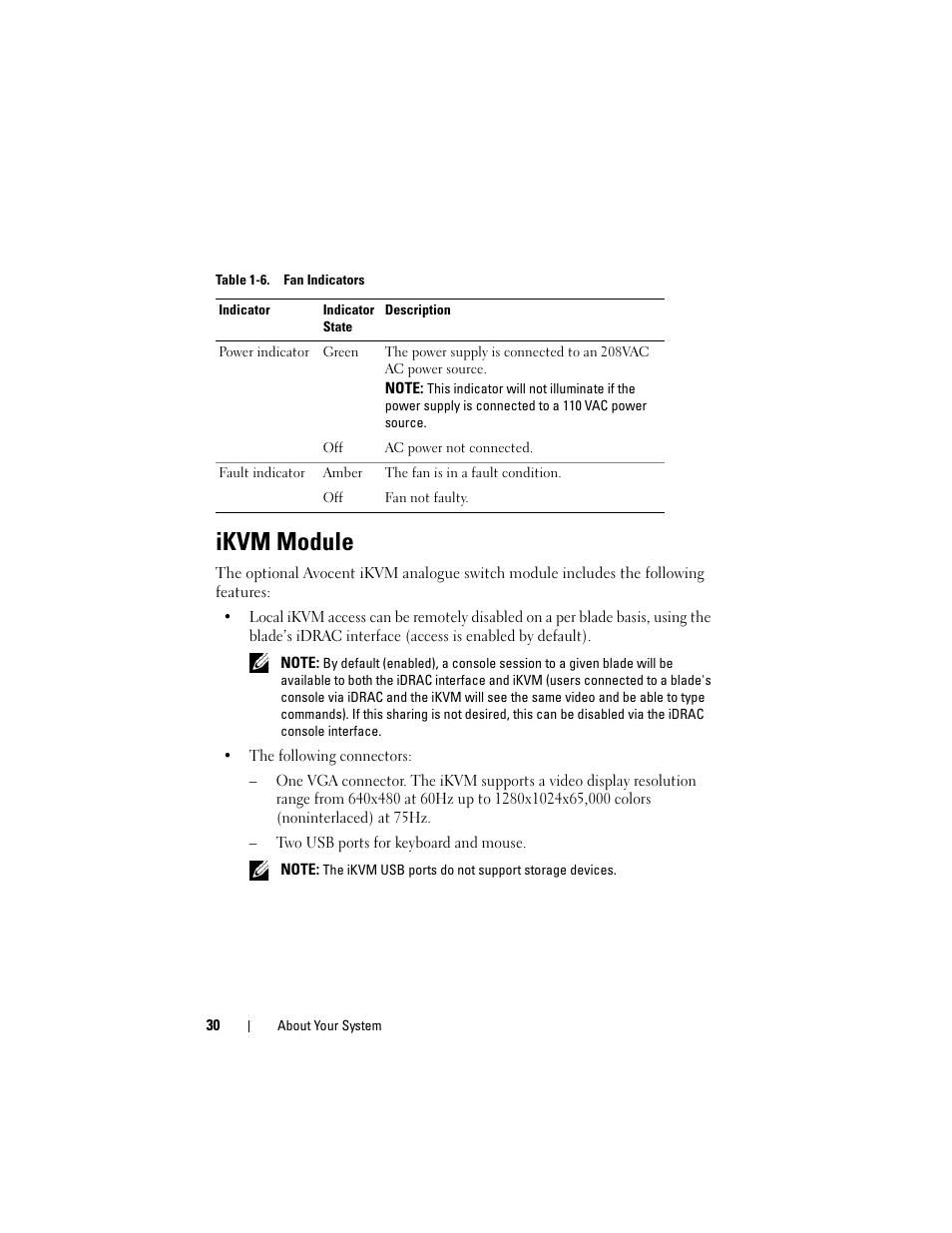 Ikvm module | Dell PowerEdge M805 User Manual | Page 30 / 236