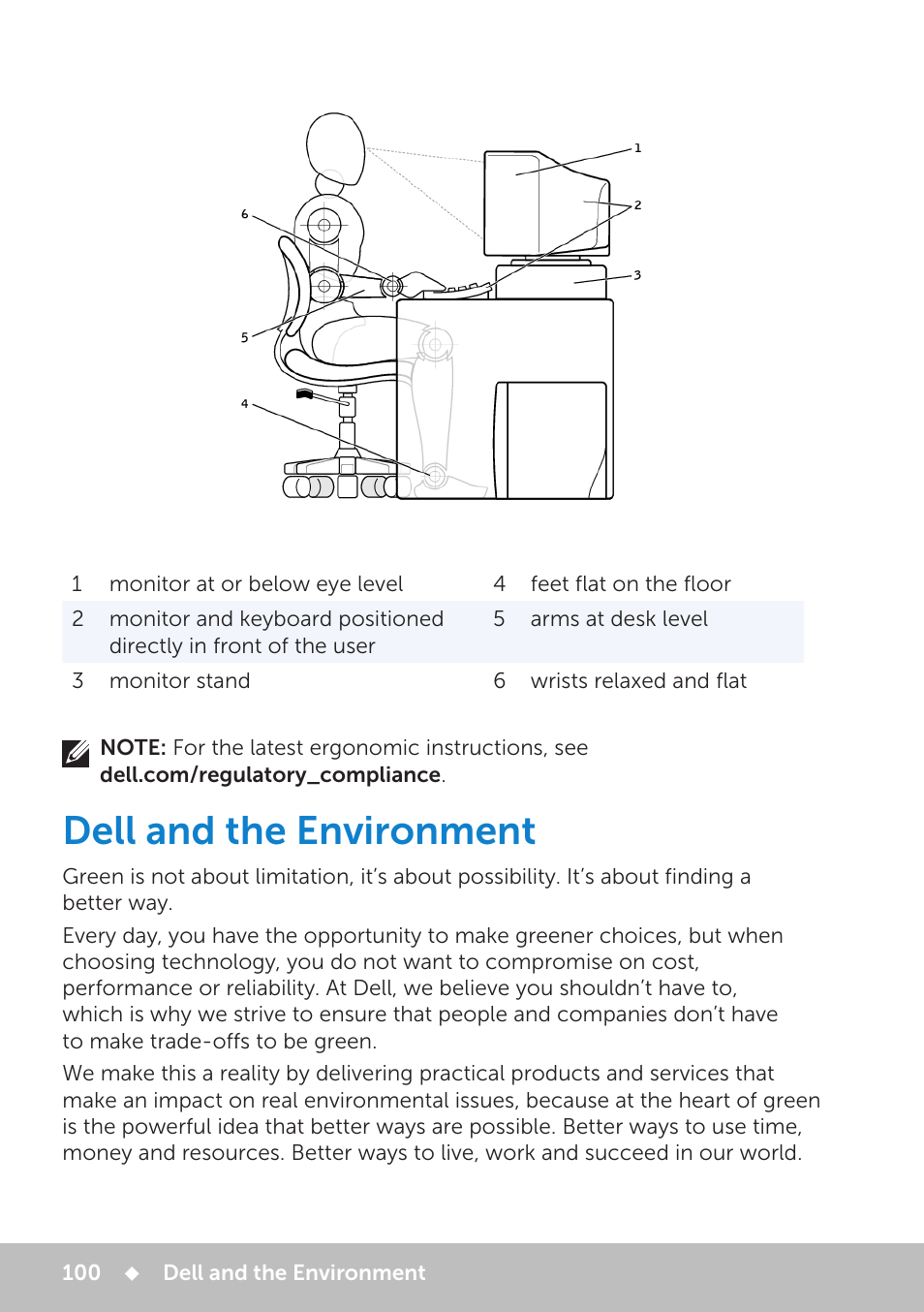 Dell and the environment | Dell Inspiron 13 7000 Series 2-in-1(7348, Early 2015) User Manual | Page 100 / 102