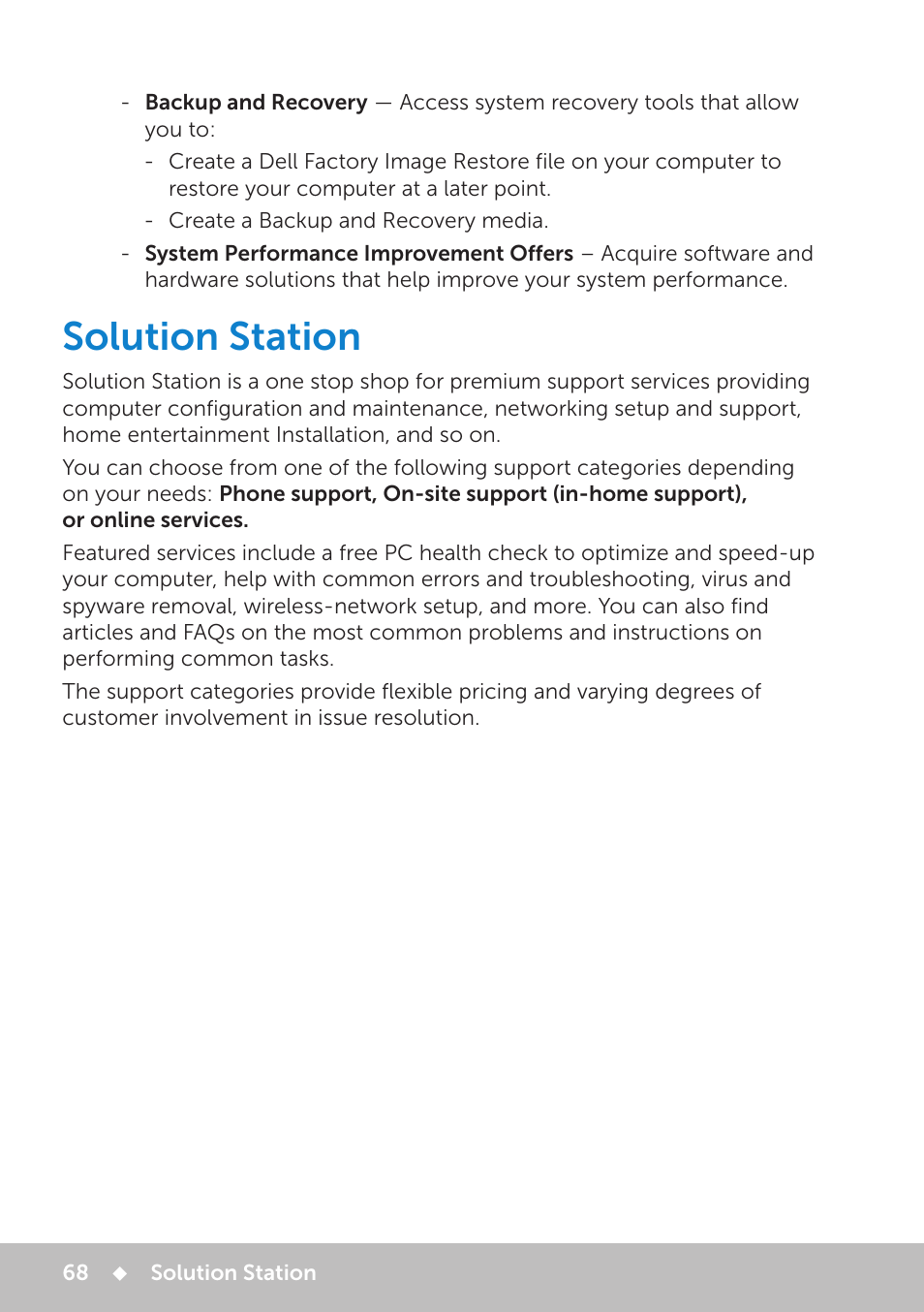 Solution station | Dell Inspiron 13 7000 Series 2-in-1(7348, Early 2015) User Manual | Page 68 / 102