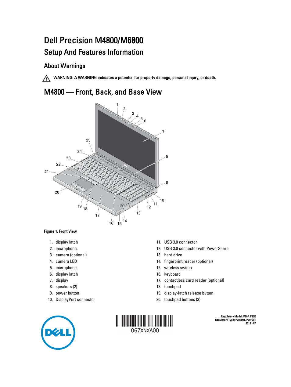Dell Precision M4800 (Late 2013) User Manual | 8 pages
