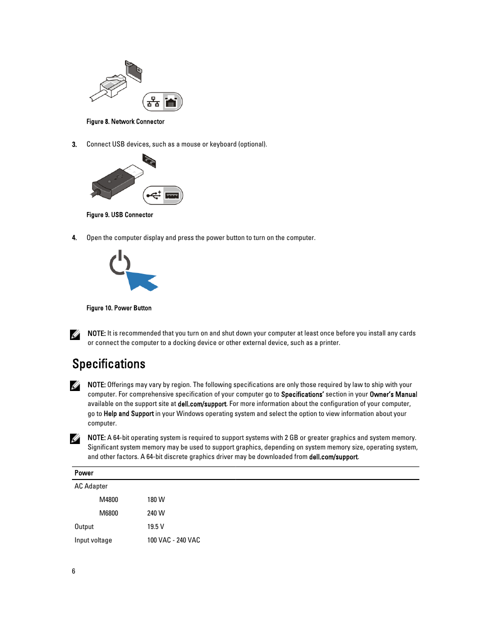 Specifications | Dell Precision M4800 (Late 2013) User Manual | Page 6 / 8