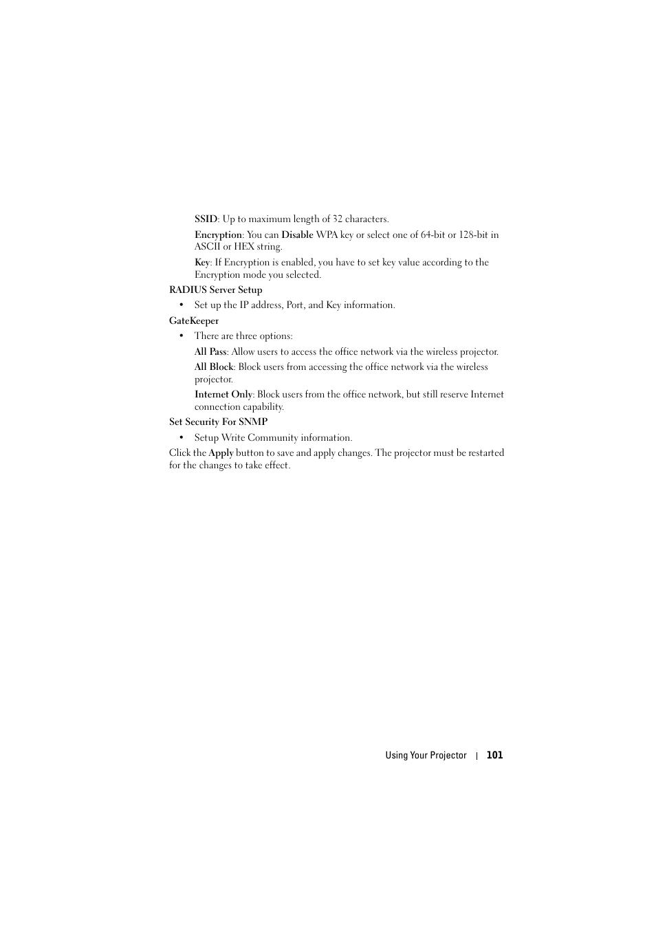 Dell S320wi Projector User Manual | Page 101 / 152