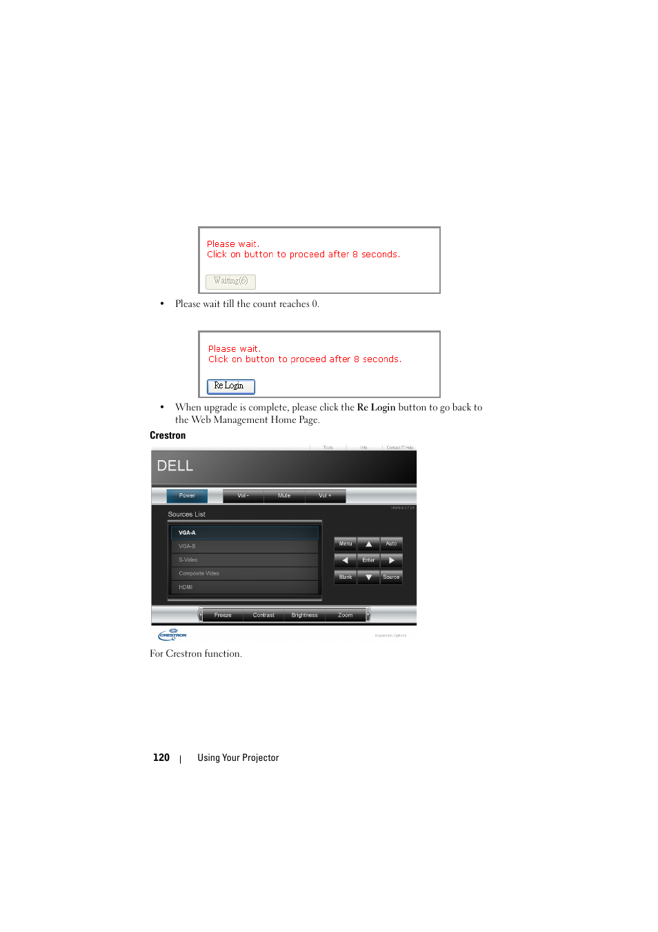 Dell S320wi Projector User Manual | Page 120 / 152