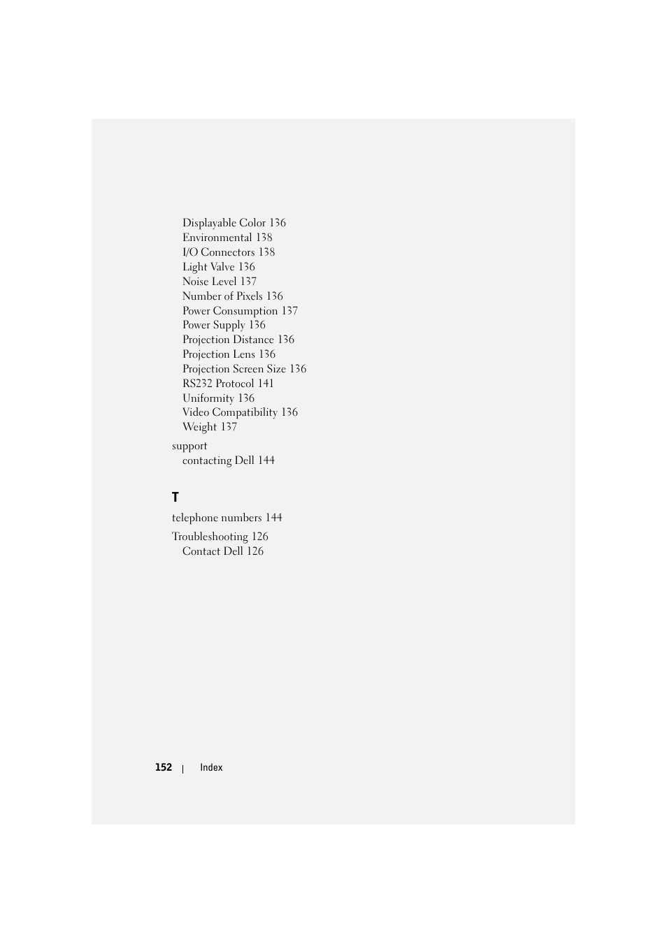 Dell S320wi Projector User Manual | Page 152 / 152