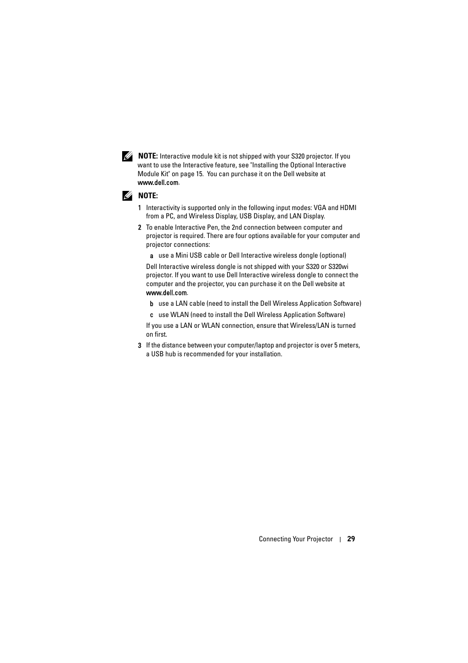 Dell S320wi Projector User Manual | Page 29 / 152