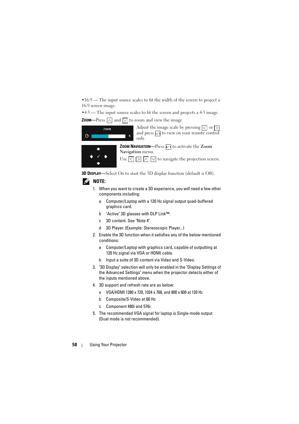 Dell S320wi Projector User Manual | Page 58 / 152