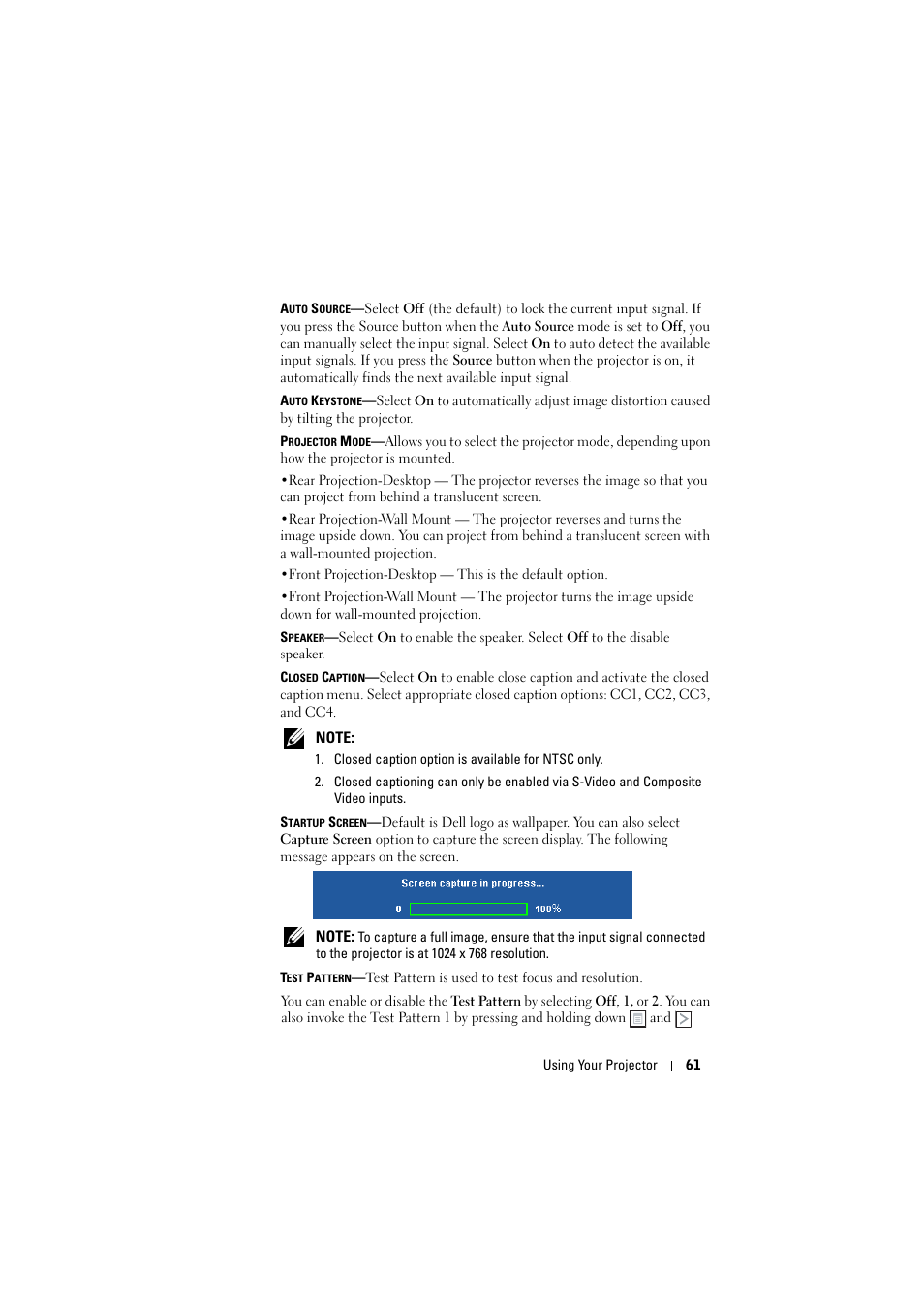 Dell S320wi Projector User Manual | Page 61 / 152