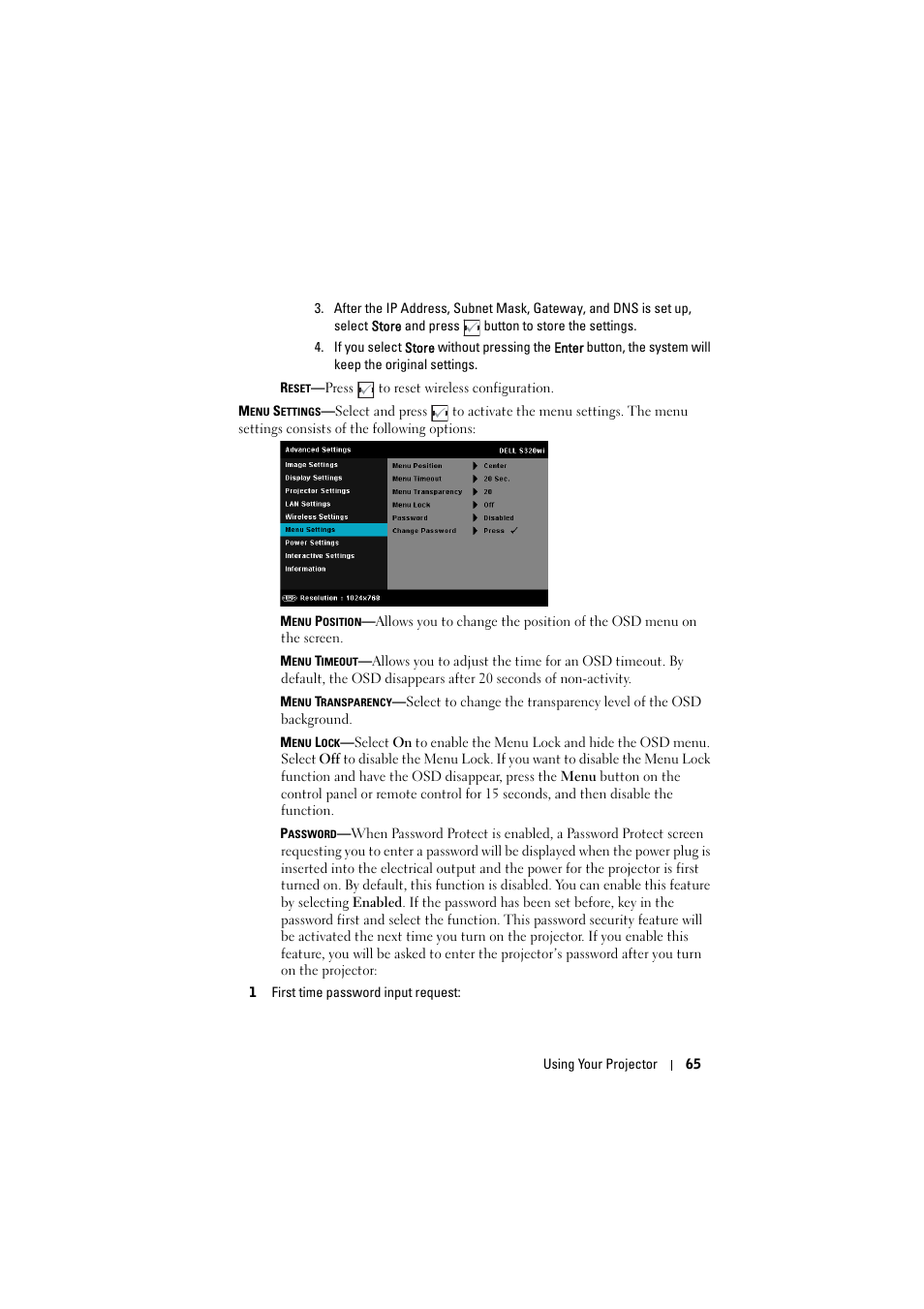 Dell S320wi Projector User Manual | Page 65 / 152