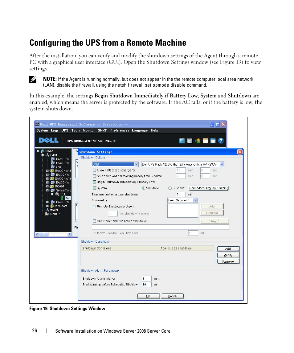 Configuring the ups from a remote machine | Dell UPS 1920T User Manual | Page 26 / 28