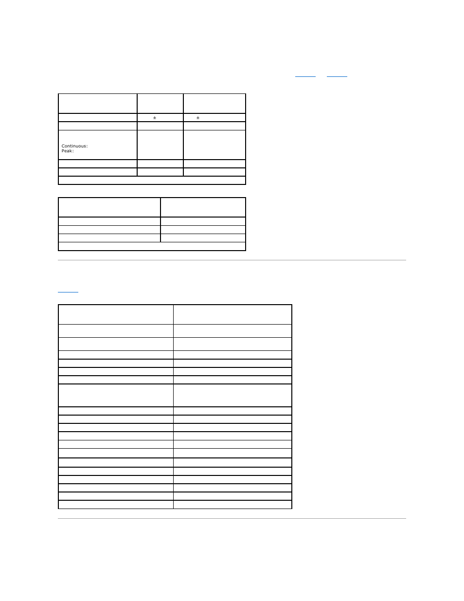 Power specifications, Drive performance specifications, Environmental requirements | Dell PowerVault LTO4-120HH User Manual | Page 13 / 25