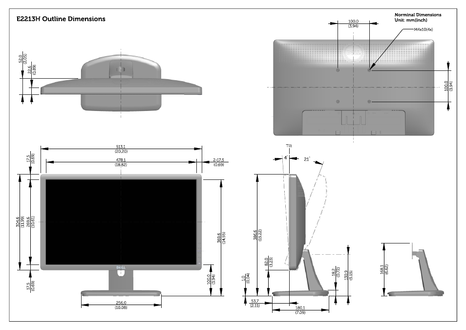 Dell E2013H Monitor User Manual | Page 3 / 4