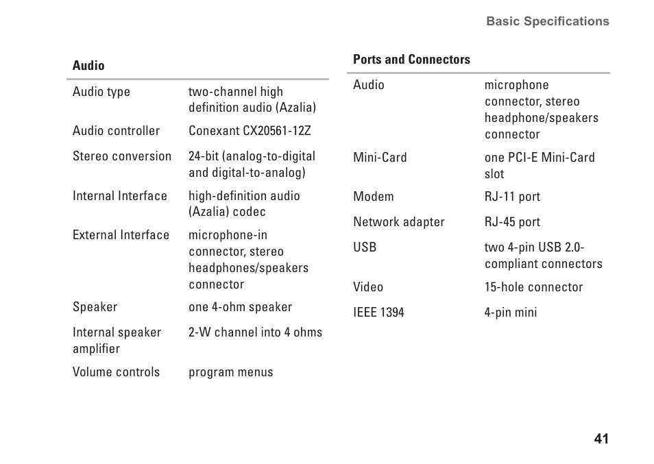 Dell Inspiron 1410 (Late 2008) User Manual | Page 43 / 52