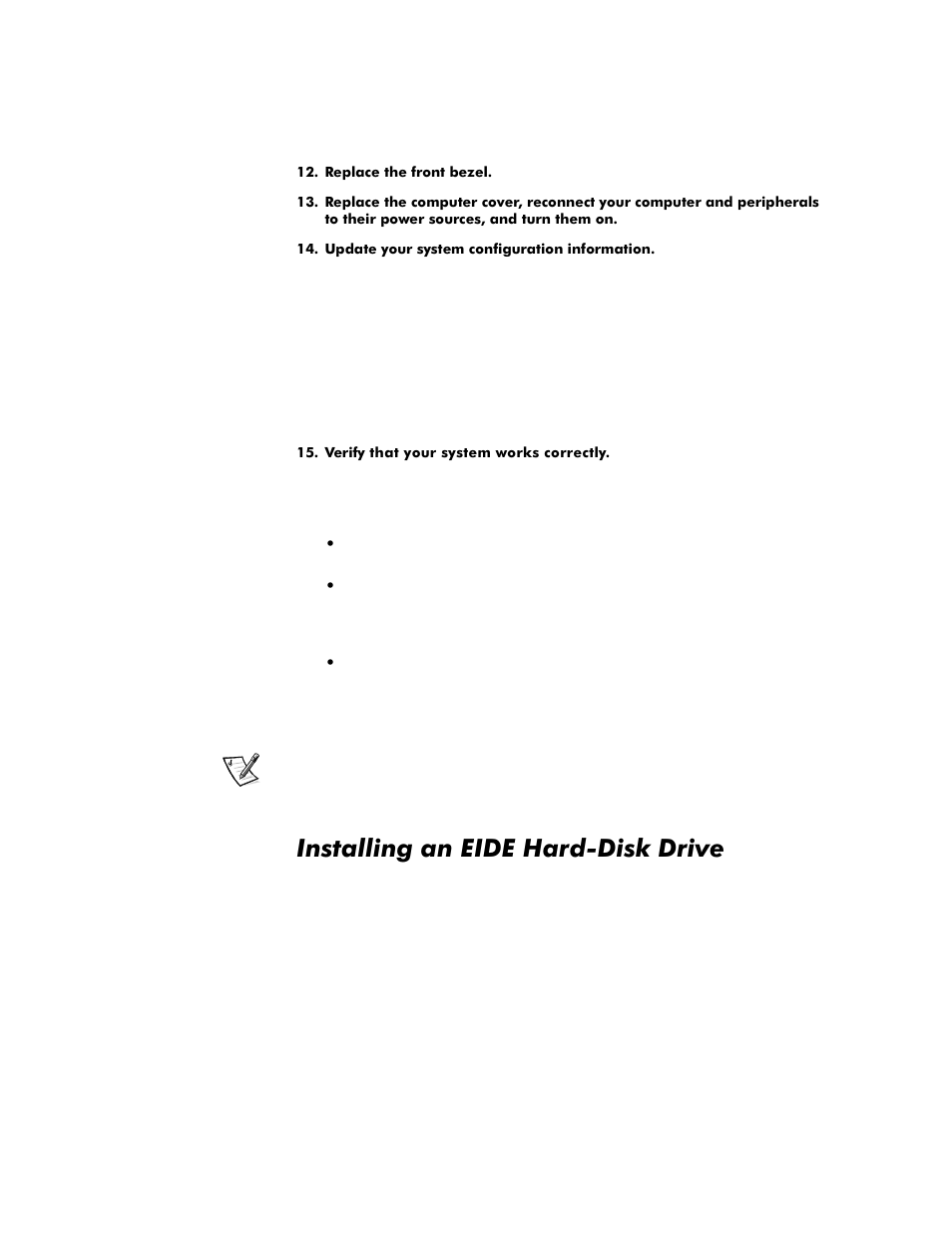 Installing an eide hard-disk drive, Installing an eide hard-disk drive -9, Qvwdoolqjdq(,'(+dug'lvn'ulyh | Dell OptiPlex G1 User Manual | Page 121 / 164