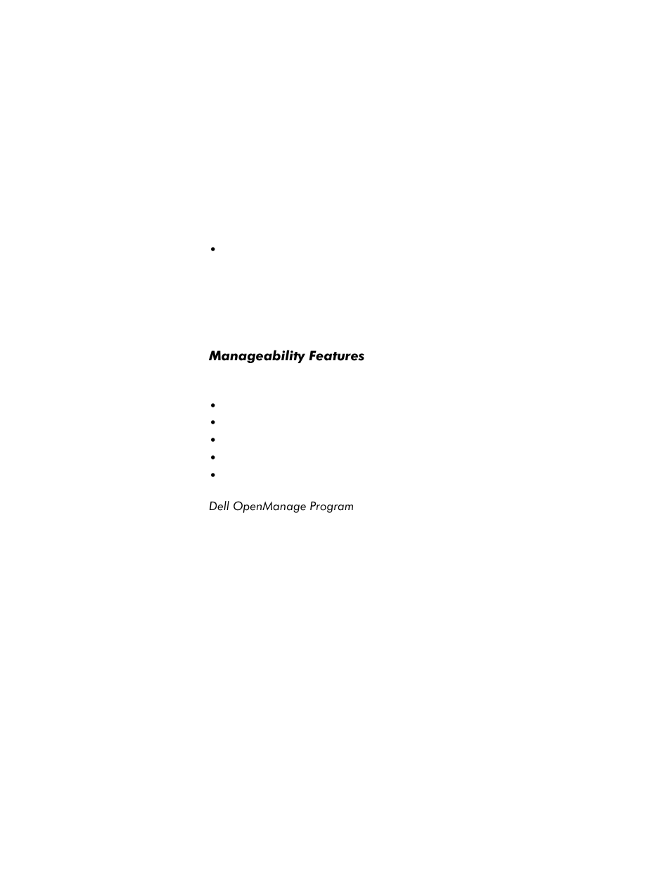 Manageability features, Dell openmanage program, Manageability features -5 | Dell openmanage program -5 | Dell OptiPlex G1 User Manual | Page 25 / 164