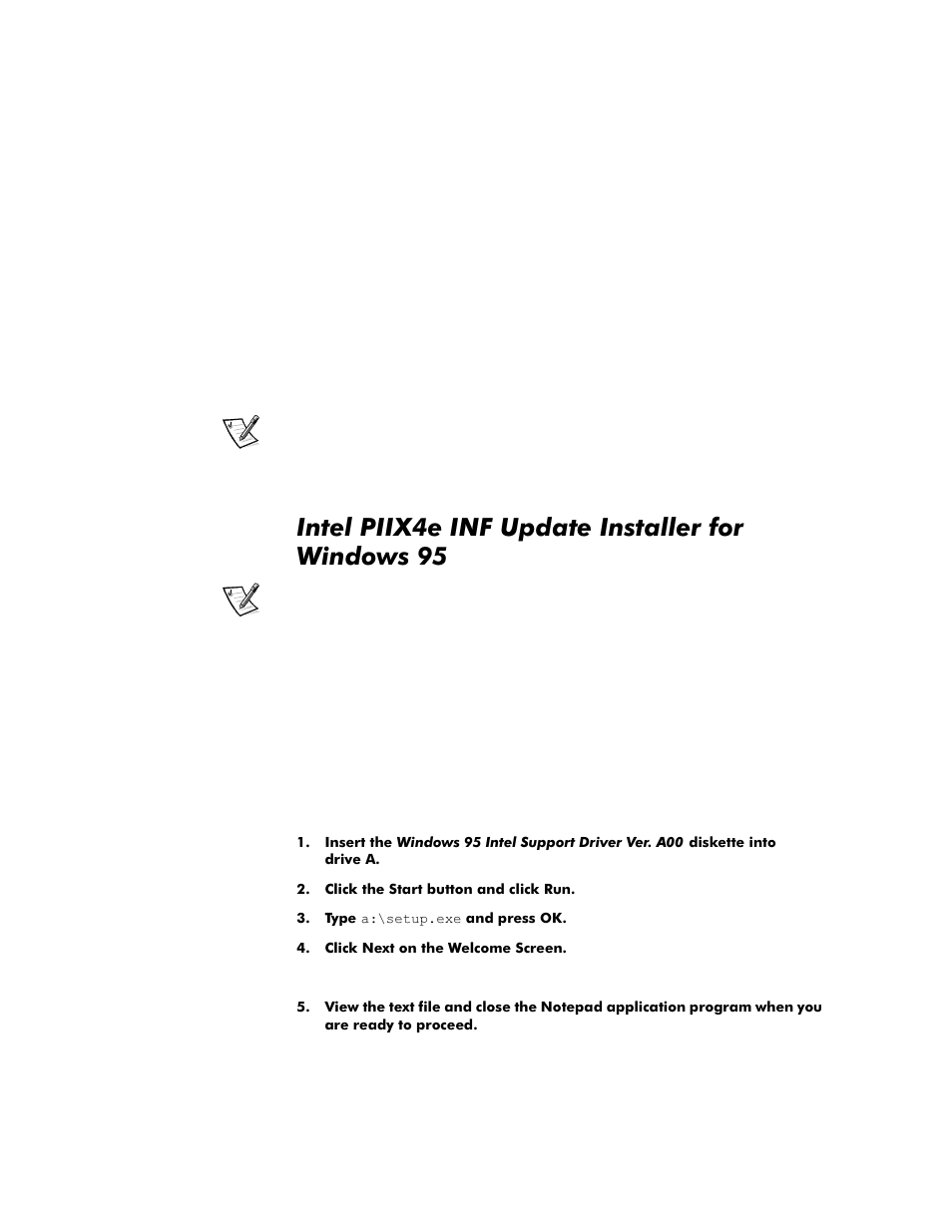 Intel piix4e inf update installer for windows95, Qwho3,,;h,1)8sgdwh,qvwdoohuiru :lqgrzv | Dell OptiPlex G1 User Manual | Page 31 / 164