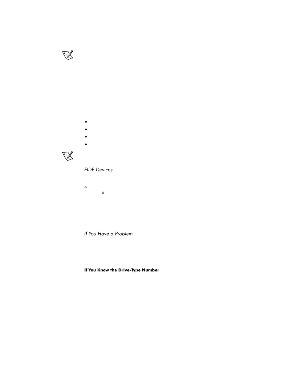 Eide devices, If you have a problem, Eide devices -6 | If you have a problem -6 | Dell OptiPlex G1 User Manual | Page 40 / 164