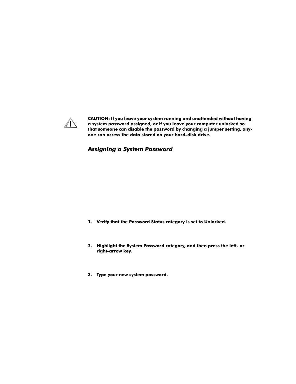 Assigning a system password, Assigning a system password -16, Vvljqlqjd6\vwhp3dvvzrug | Dell OptiPlex G1 User Manual | Page 50 / 164