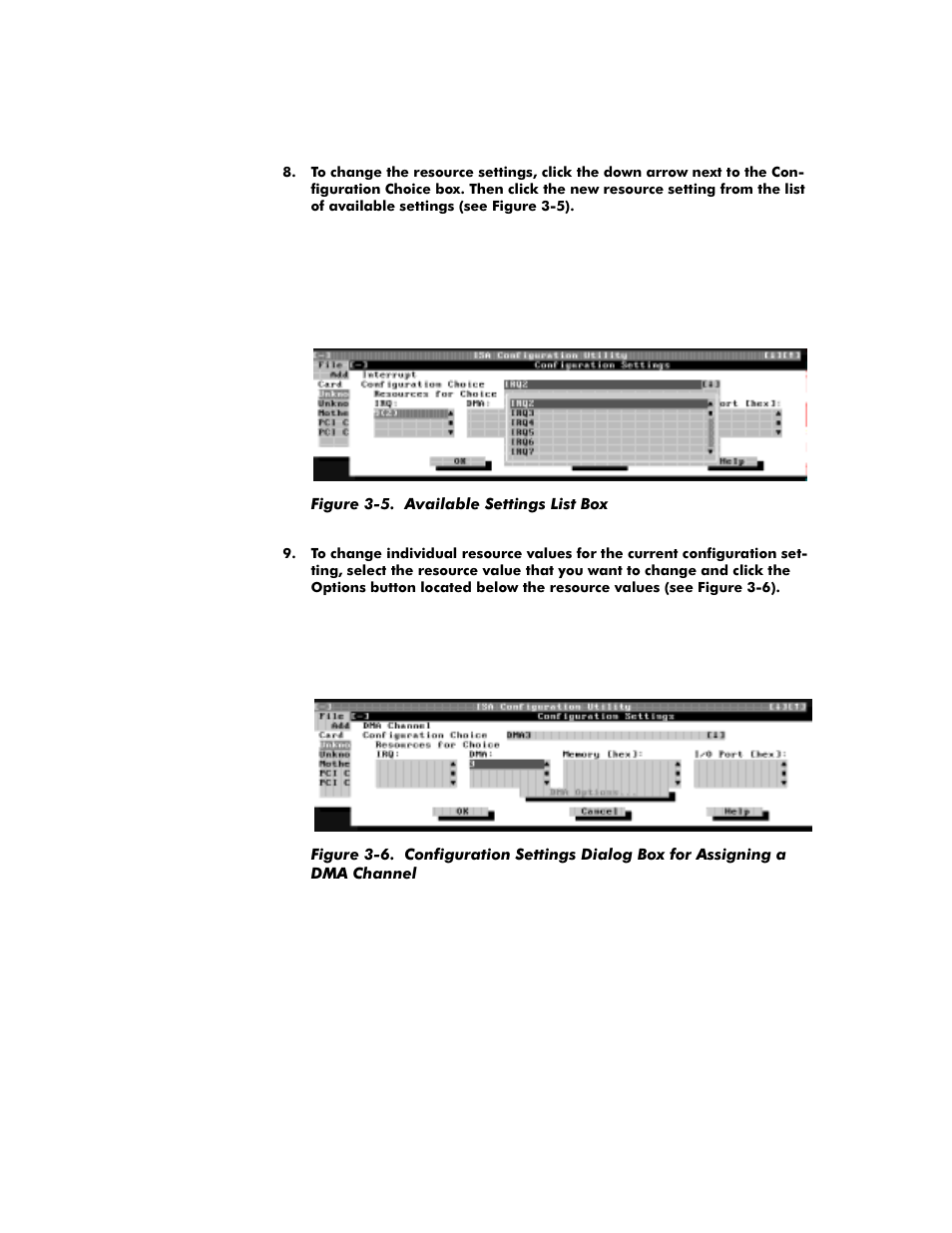 Figure 3-5, Available settings list box -8, Figure 3-6 | Dell OptiPlex G1 User Manual | Page 64 / 164