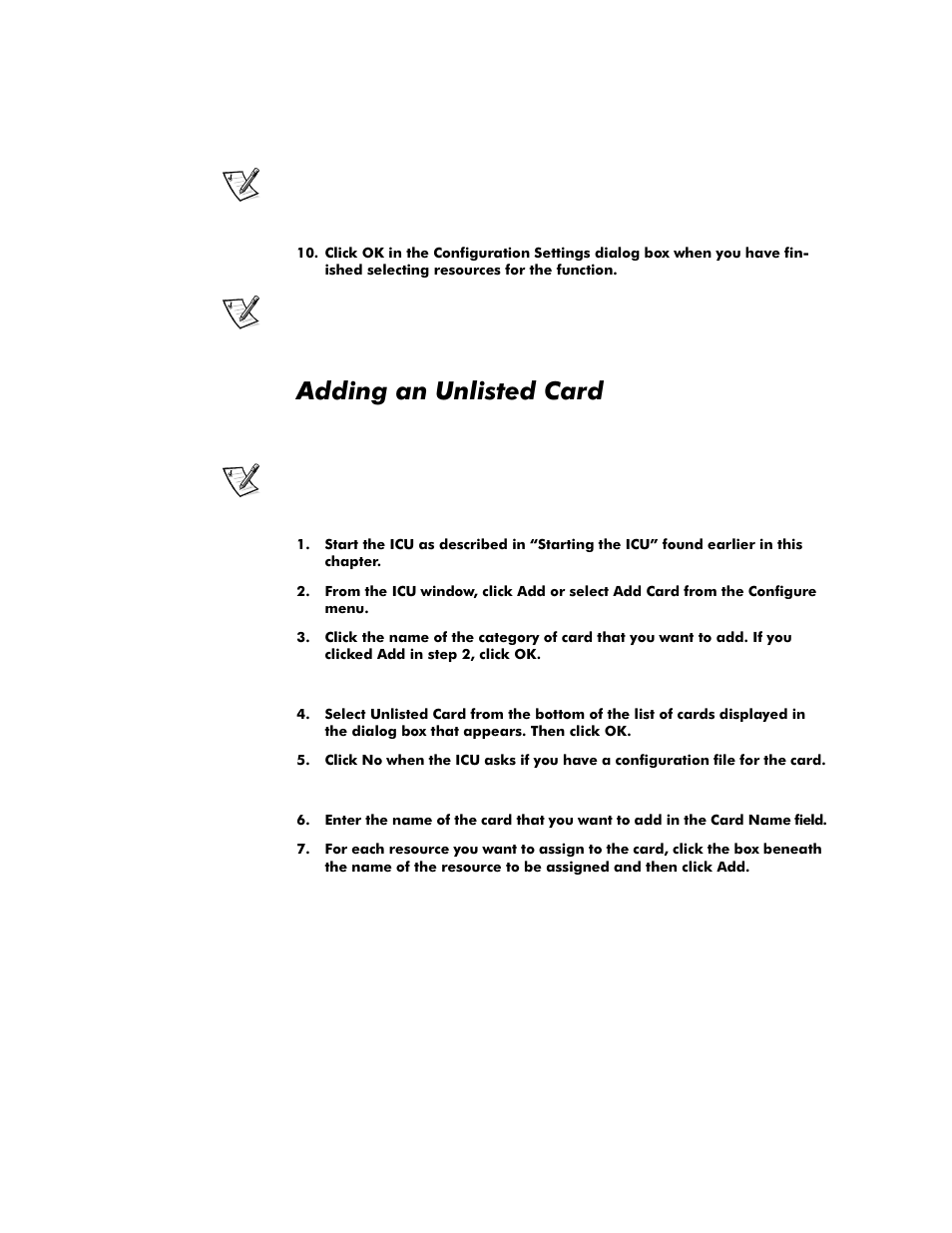 Adding an unlisted card, Adding an unlisted card -9, Gglqjdq8qolvwhg&dug | Dell OptiPlex G1 User Manual | Page 65 / 164