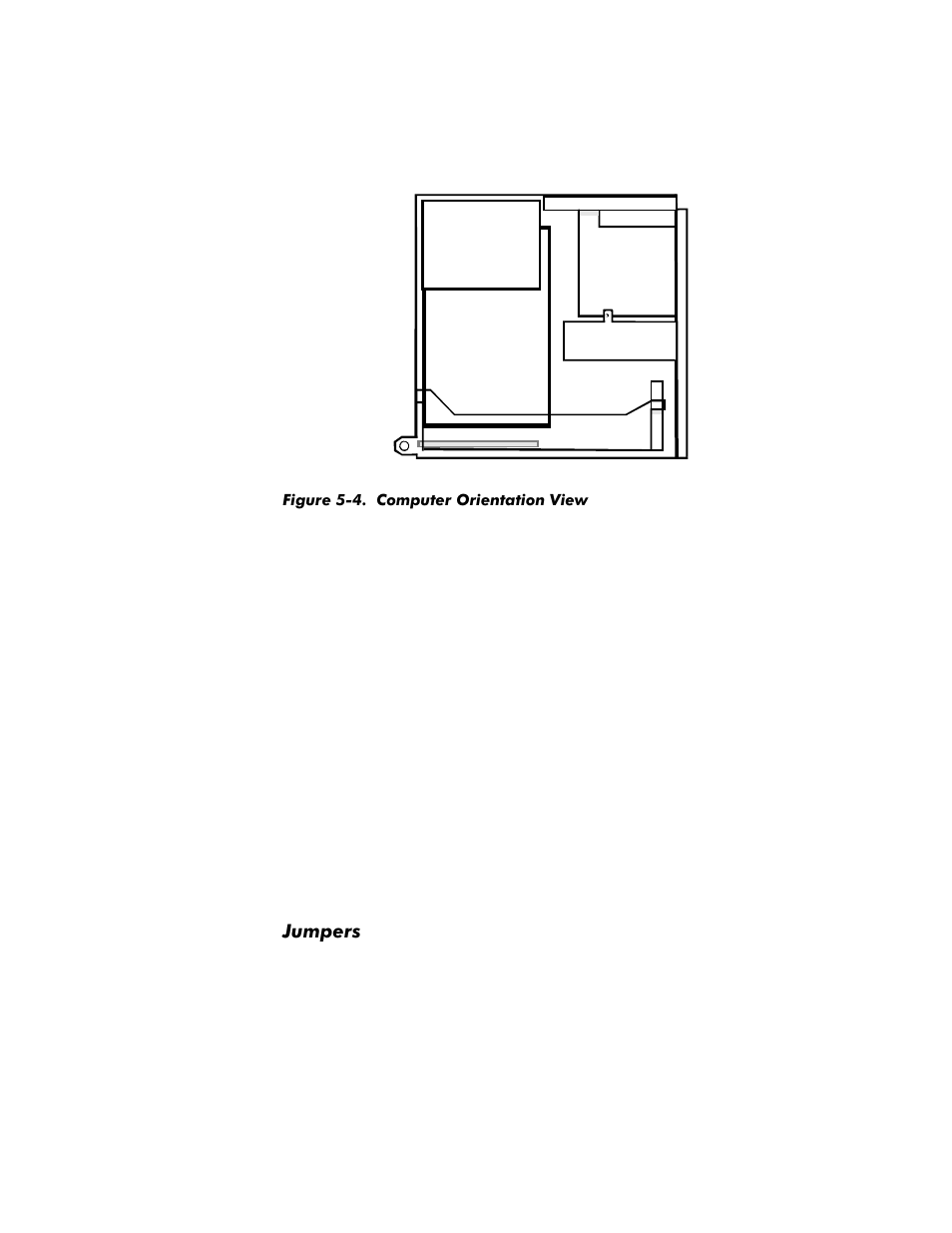 Jumpers, Jumpers -6, Figure 5-4 | Computer orientation view -6, Xpshuv | Dell OptiPlex G1 User Manual | Page 86 / 164