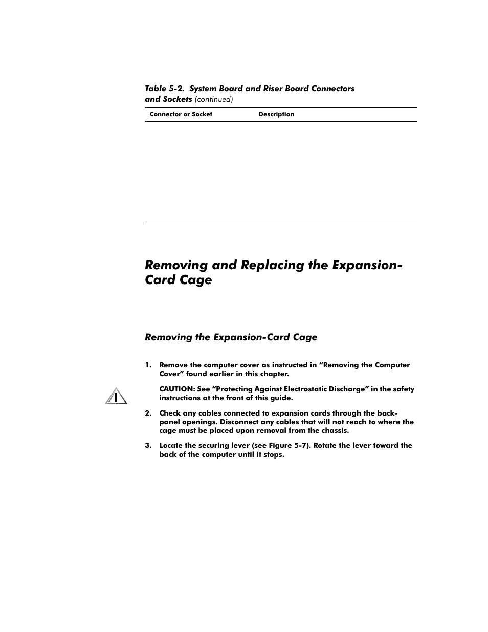 Removing and replacing the expansion- card cage, Removing the expansion-card cage, Removing and replacing the expansion-card cage -12 | Removing the expansion-card cage -12, 5hprylqjdqg5hsodflqjwkh([sdqvlrq &dug&djh, 5hprylqjwkh([sdqvlrq&dug&djh | Dell OptiPlex G1 User Manual | Page 92 / 164