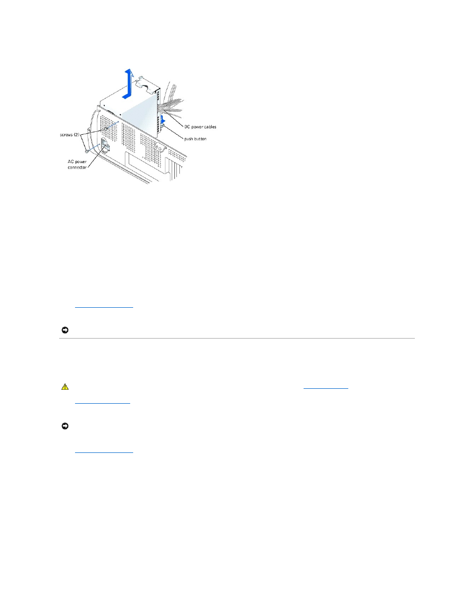 Replacing the system board, Replacing the power supply, Removing the system board | Dell Dimension 4300 User Manual | Page 22 / 54