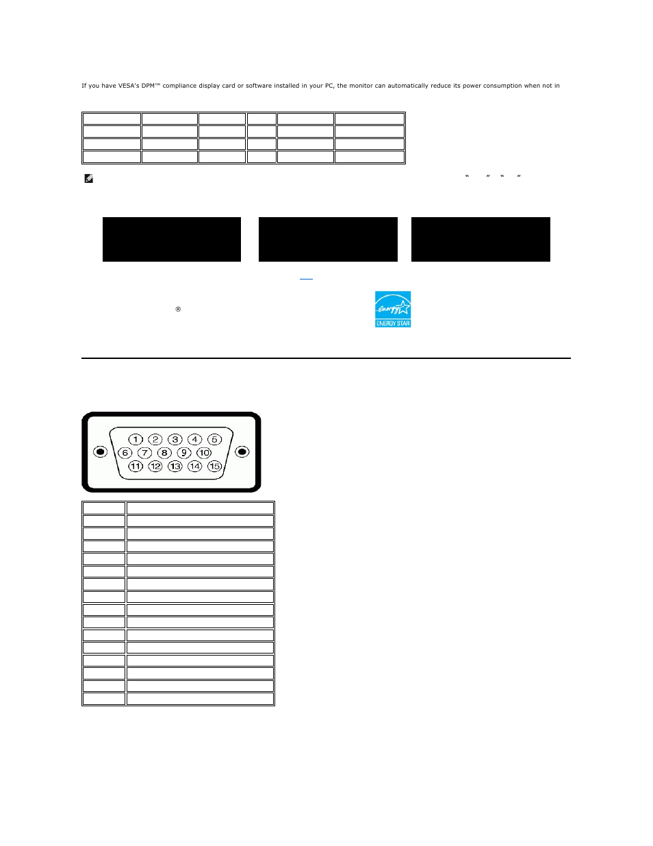 Pin assignments | Dell E228WFP Monitor User Manual | Page 4 / 37