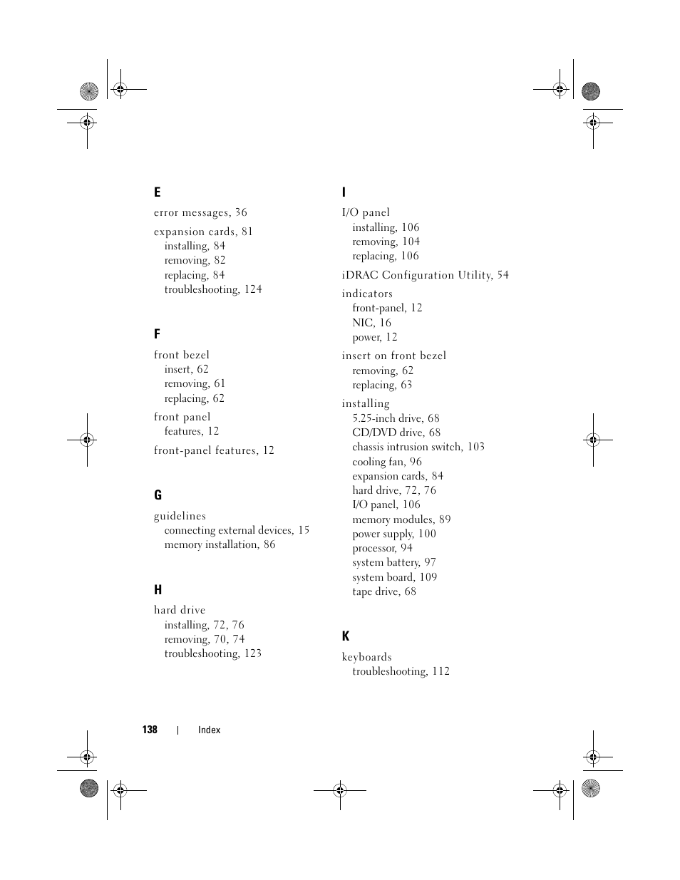 Dell PowerEdge T110 II User Manual | Page 138 / 142