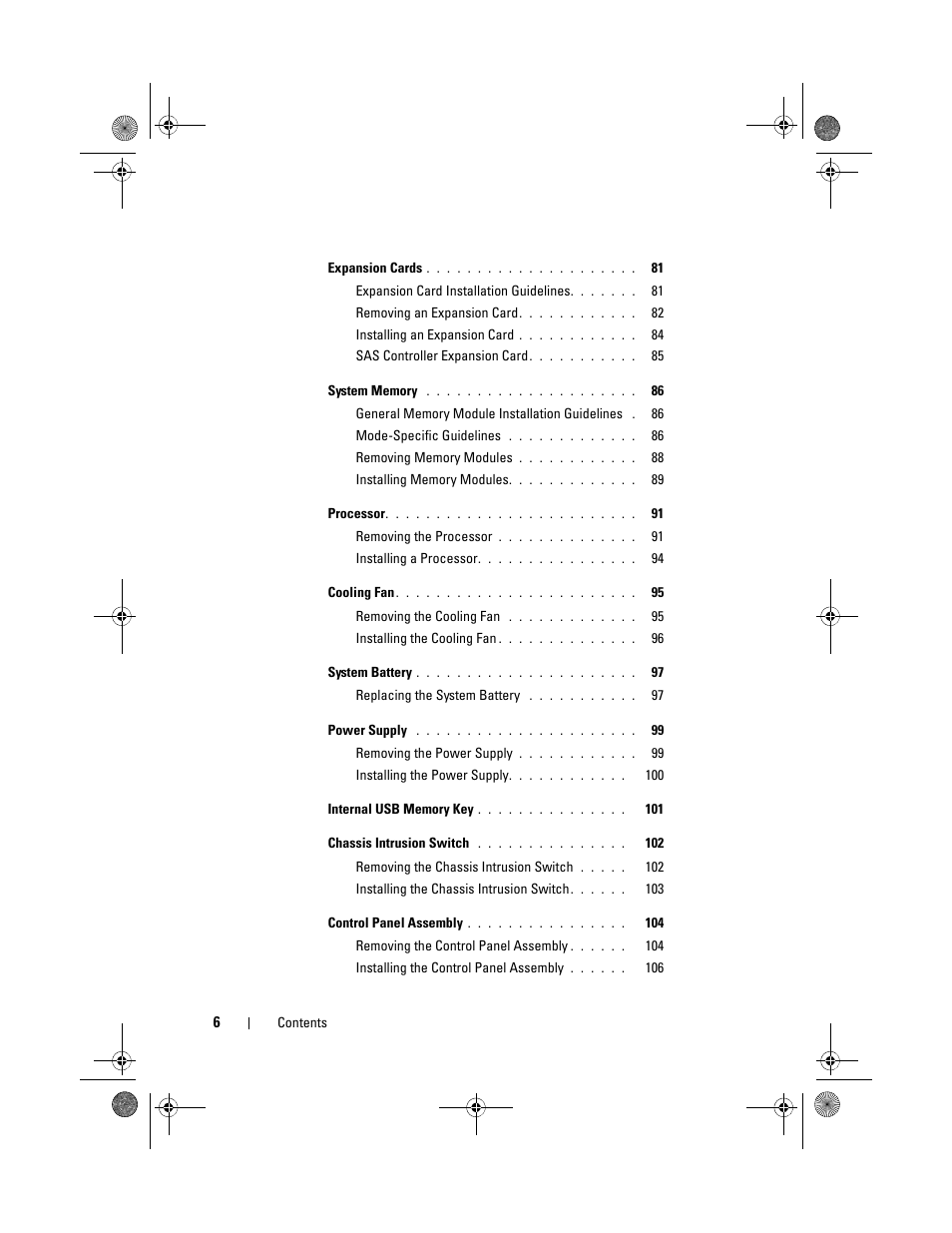 Dell PowerEdge T110 II User Manual | Page 6 / 142