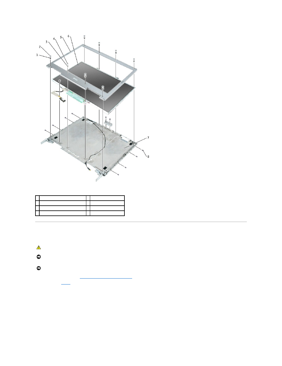 Display bezel | Dell Inspiron 9100 User Manual | Page 12 / 51