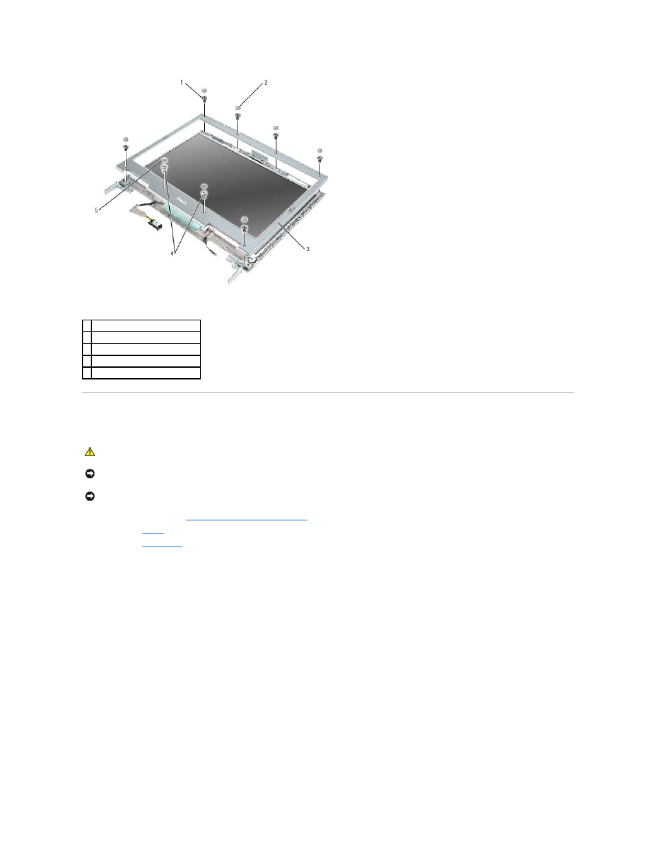 Display panel | Dell Inspiron 9100 User Manual | Page 13 / 51