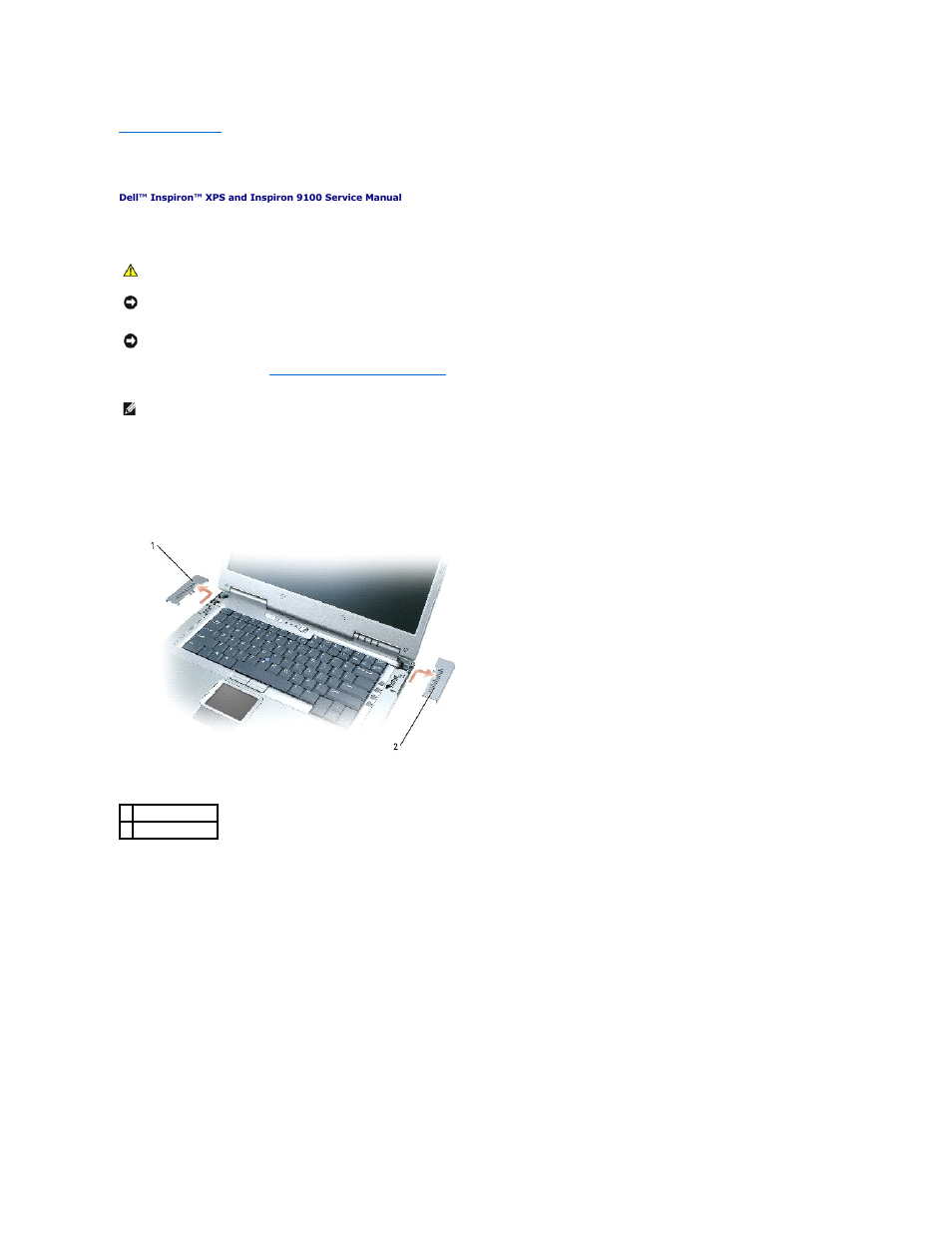 Hinge covers | Dell Inspiron 9100 User Manual | Page 21 / 51