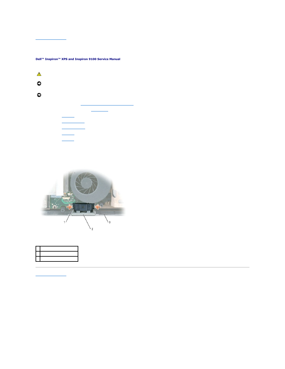 Display release latch | Dell Inspiron 9100 User Manual | Page 26 / 51