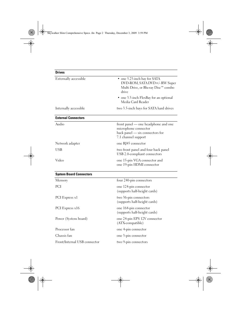 Dell Inspiron 580s (Late 2009) User Manual | Page 2 / 6