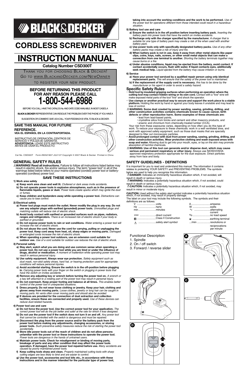 Black & Decker 90521837 User Manual | 6 pages